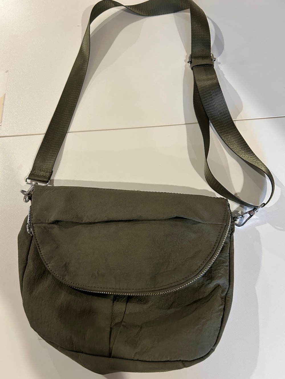 Madison West Olive Green Crossbody Shoulder Bag - Women